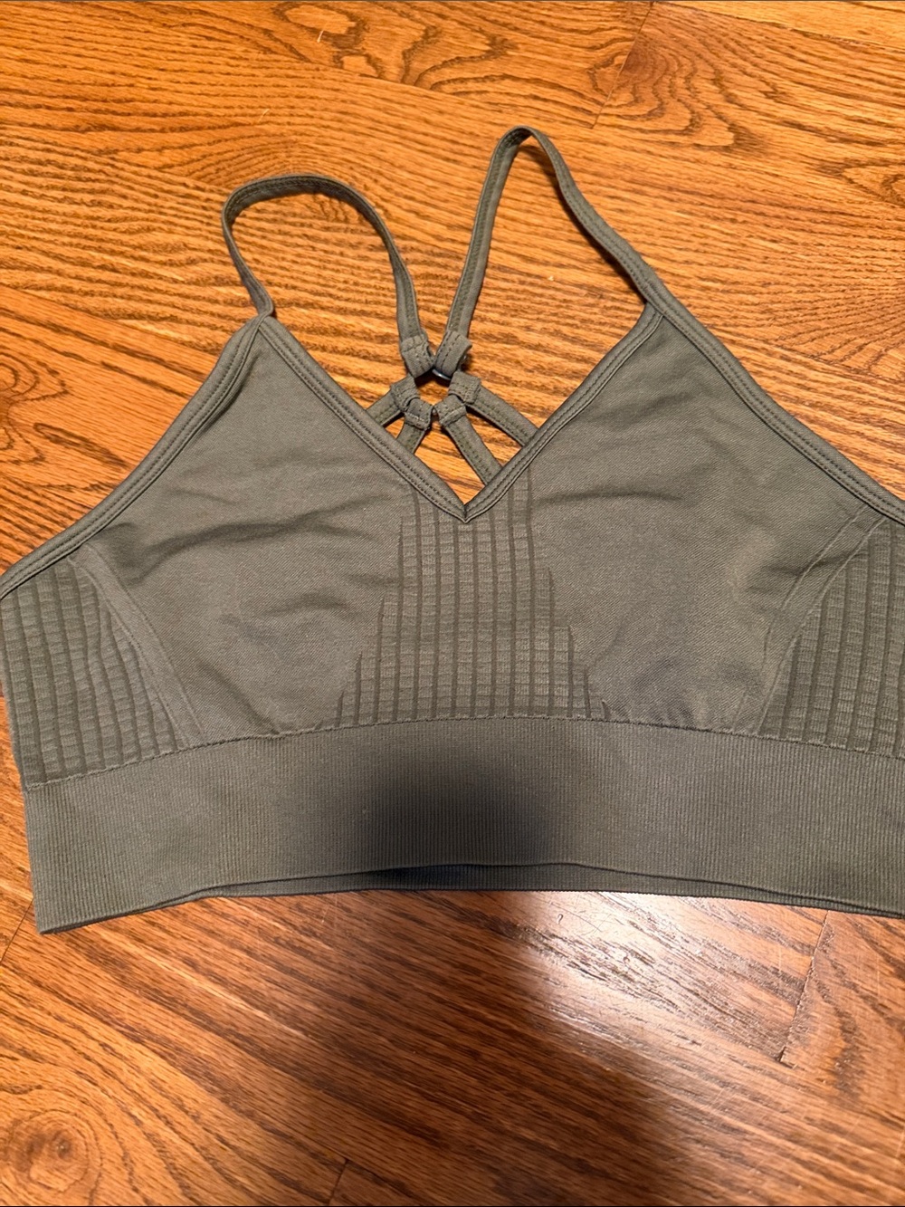 Zella olive green sports bra - size M